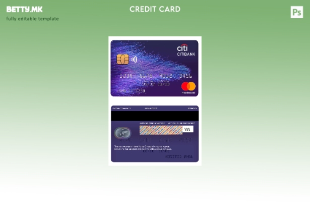 Модерен стил на шаблон за мастер картички на банката Ситибанк во Хонг Конг